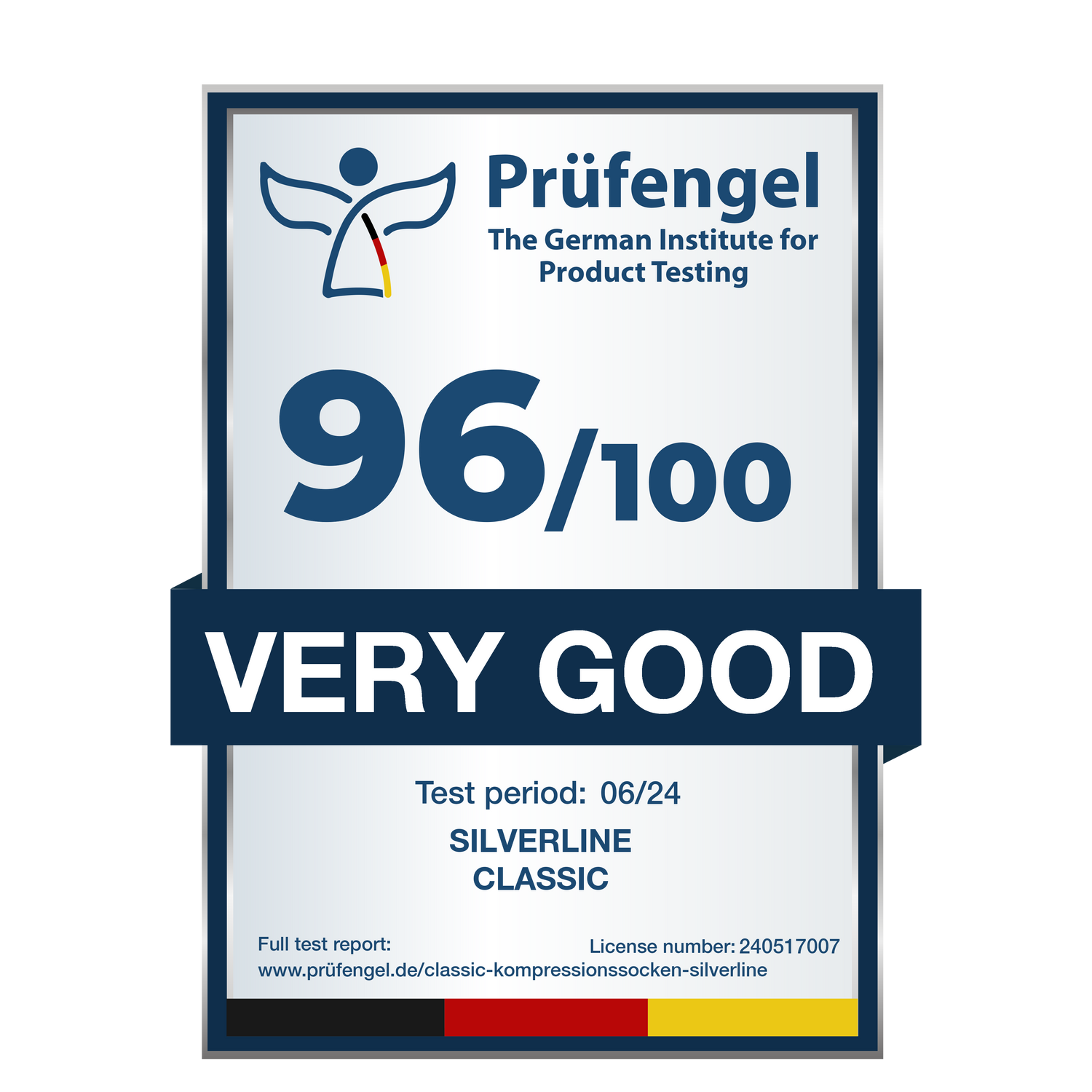 Prüfenel Kompressionsstrümofe SILVERLINE-CLASSIC